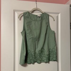 J Crew size Small Green Sleeveless Top